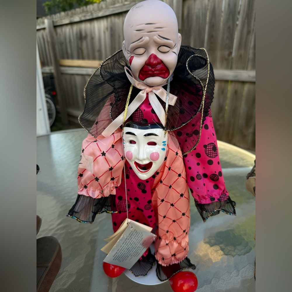 Pink and Black Clown Costume for Kids